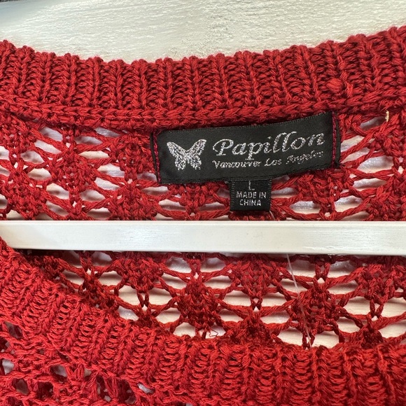 Papillon red crochet sweater - Picture 11 of 11